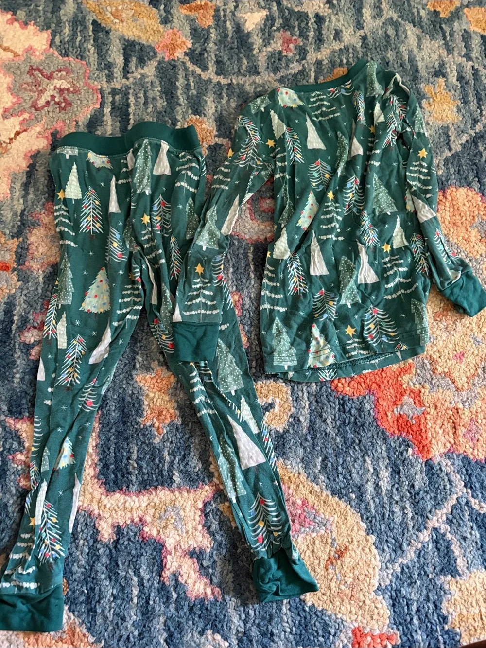 Little Sleepies Green Christmas Tree Pajama Set